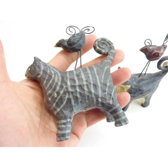 Vintage Cat figures Eclectic Country Decor Americana Room Cute - Picture 5 of 5